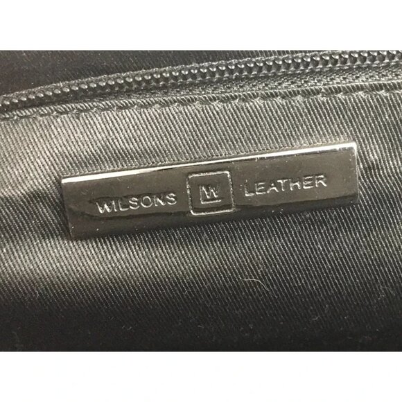 Wilsons Leather Unisex Black Leather Top Handle Briefcase Document Case Bag - Picture 8 of 12